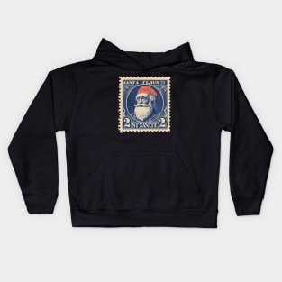 Santa Claus Vintage 2 Cent Post Stamp Kids Hoodie